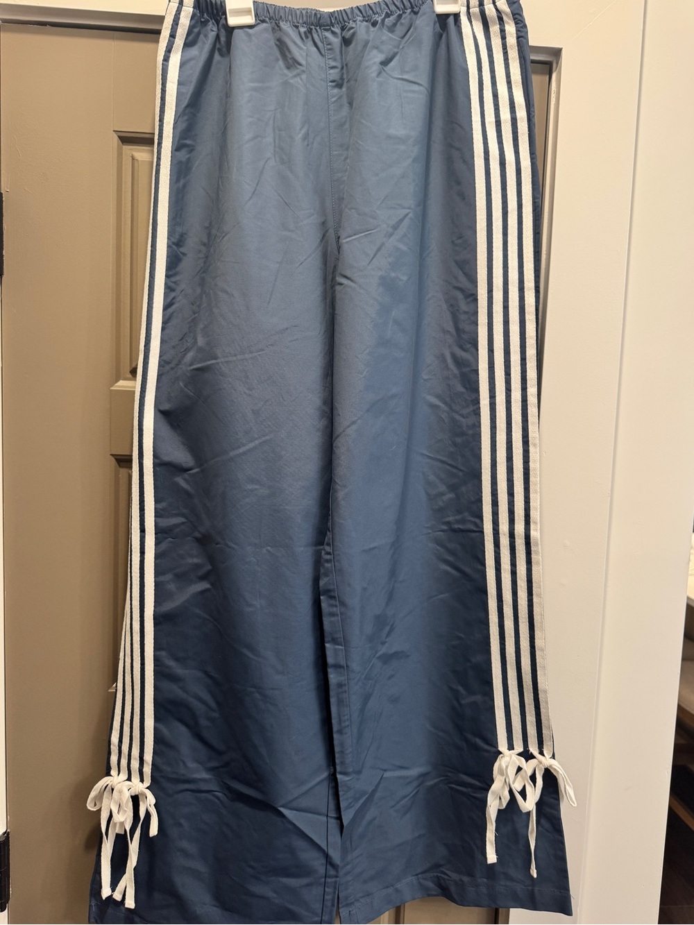 PacSun Slate Blue Casual Track Pants with White Logo Tag